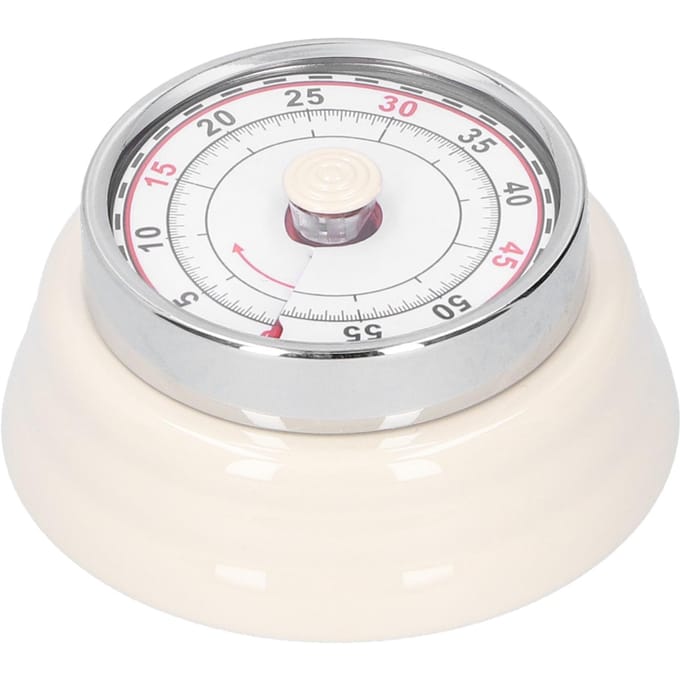 Minuteur de cuisine mécanique Horloge de cuisson et d'étude Rappel rond Étudiant Gestionnaire de temps blanc