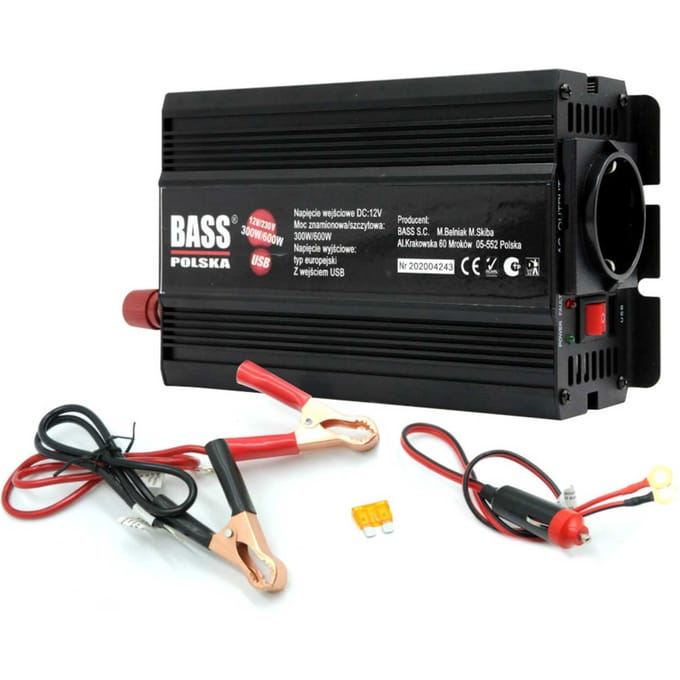 600 W, 12 V, volledige sinusspanningsomvormer