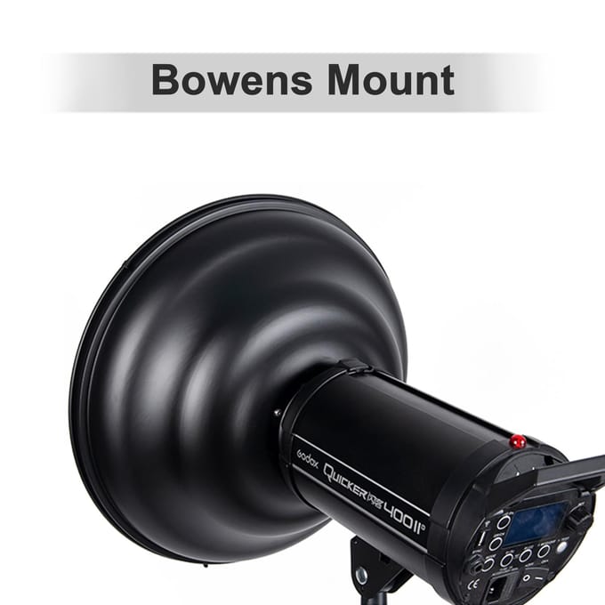 41.2cm/16in Studio Fotografie Reflector Beauty Dish Diffuser met Honingraatraster & Zachte Doek voor Silver Internal Surface