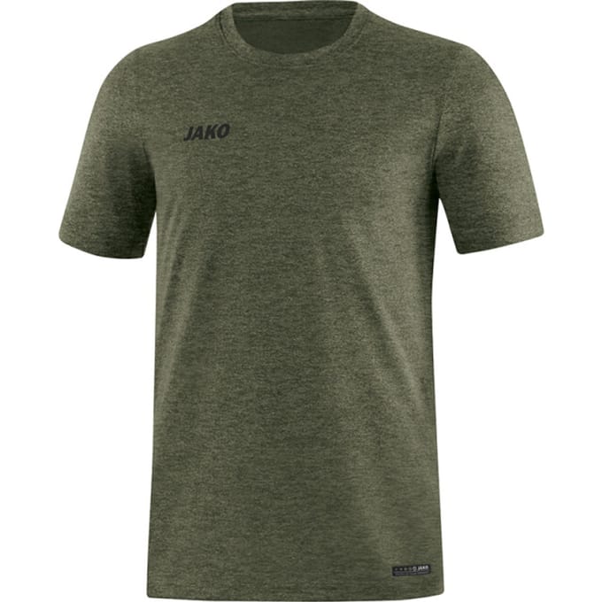Jako Premium Basics T-Shirt Dames - Kaki Gemeleerd | Maat: 38