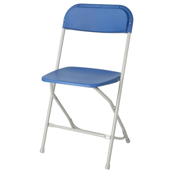 Bolero opvouwbare polypropyleen stoelen blauw (10 stuks)