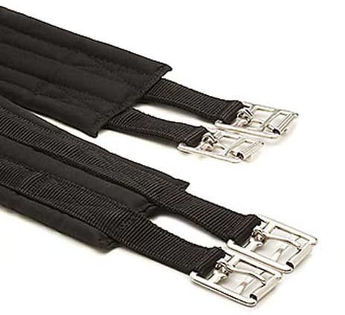 Hispano Hipica Straight Nylon Without Elastics Paardensingel Zwart 95 cm