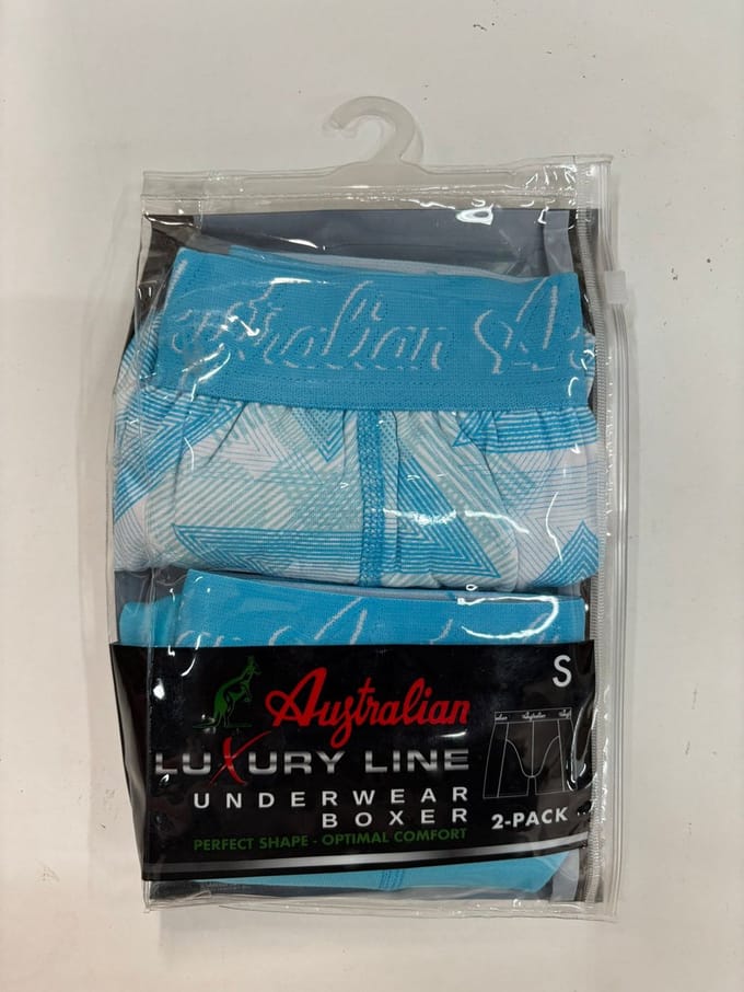 2 stuks Australian Boxershort - Blauw - S