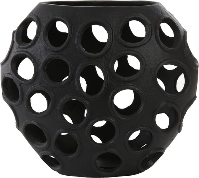 Light&living Vaas deco 32x17x27 cm MISOBE mat zwart