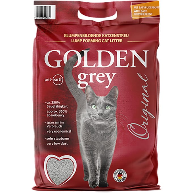 Kattenbakvulling Golden Grey Master met Babypoeder 14kg