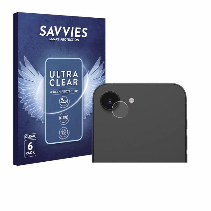 Savvies - Screenprotector voor Apple iPhone 16e / 17e - Folie Beschermfolie transparant 6 Stuks