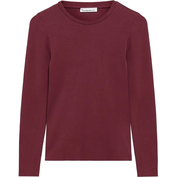 Dames-T-shirt met lange mouwen KnowledgeCotton Apparel
