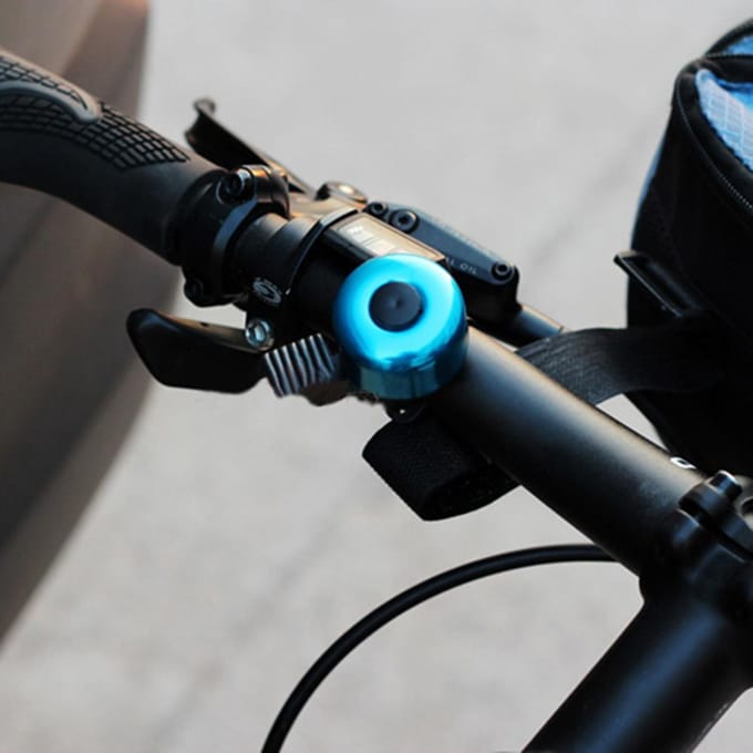 ZTTO – sonnette de guidon de vélo multicolore, son fort et clair, Mini alarme, anneau d'avertissement noir