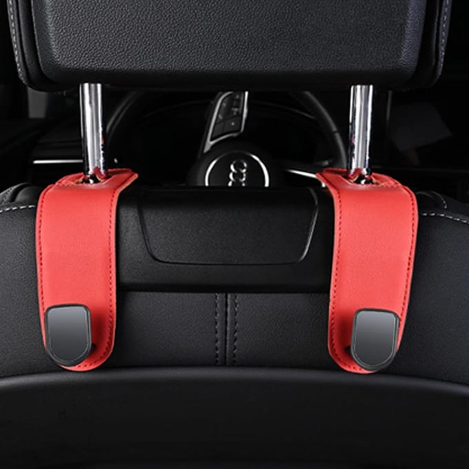 Multifunctionele Hoofdsteunhaak voor Autostoelrug Flexibel 1 stuks Lederen Hanger Opbergorganizer