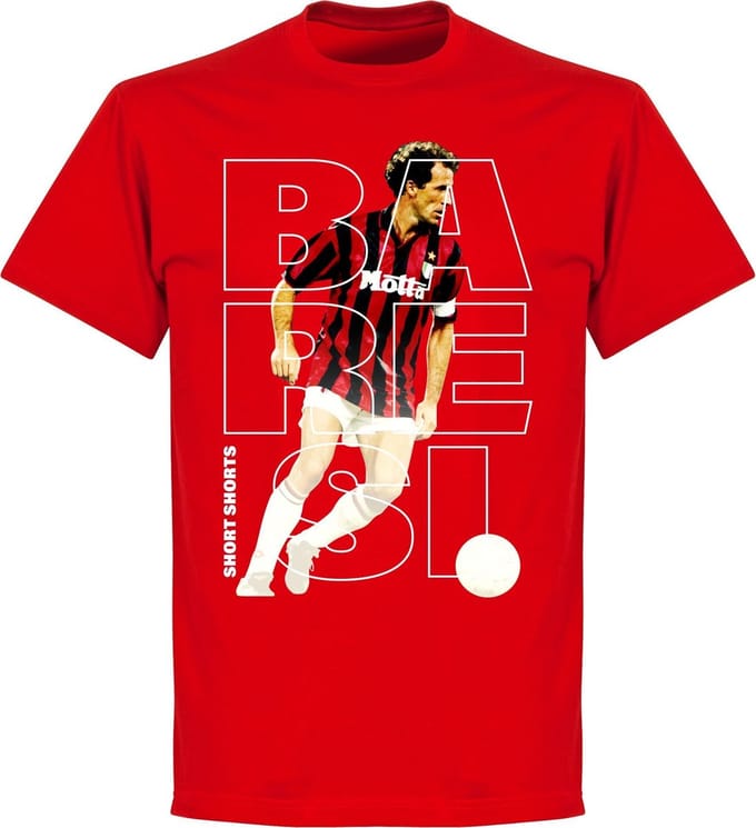 Baresi Short Shorts T-shirt - Rood - S