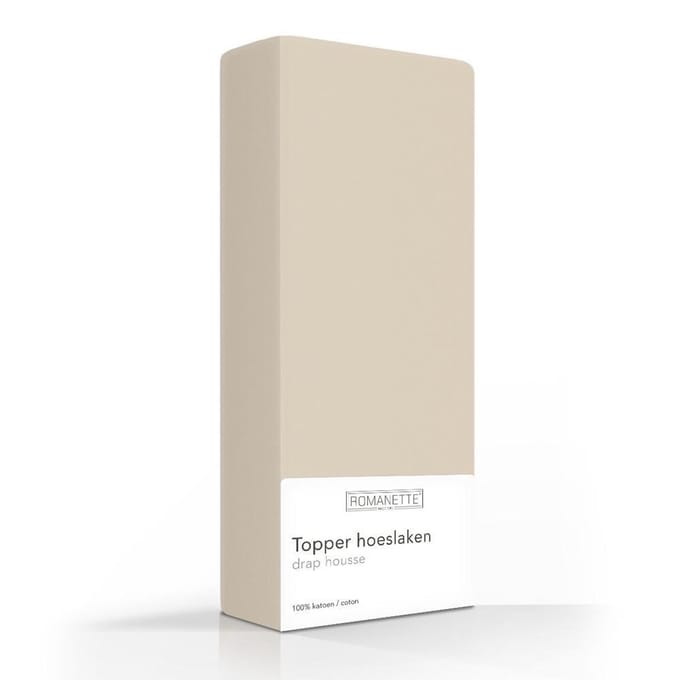 Luxe Verkoelend Katoenen Topper Hoeslaken - Camel