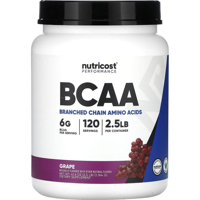 Nutricost, Performance Athlétique, BCAA, Saveur Raisin, 2,5 lb (1,164 g)