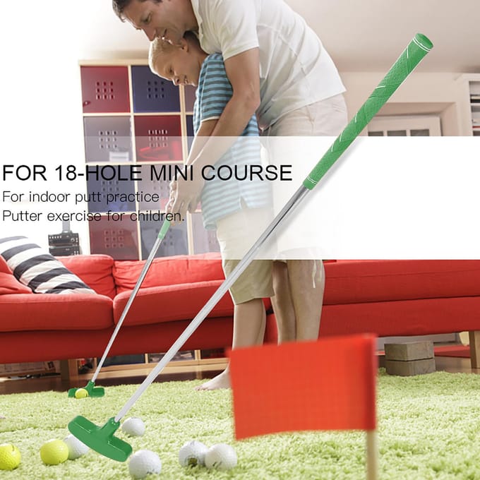 24 inch Mini Rubber Hoofd Golf Putters Kinderen Golf Putter Stalen Schacht (Geel)