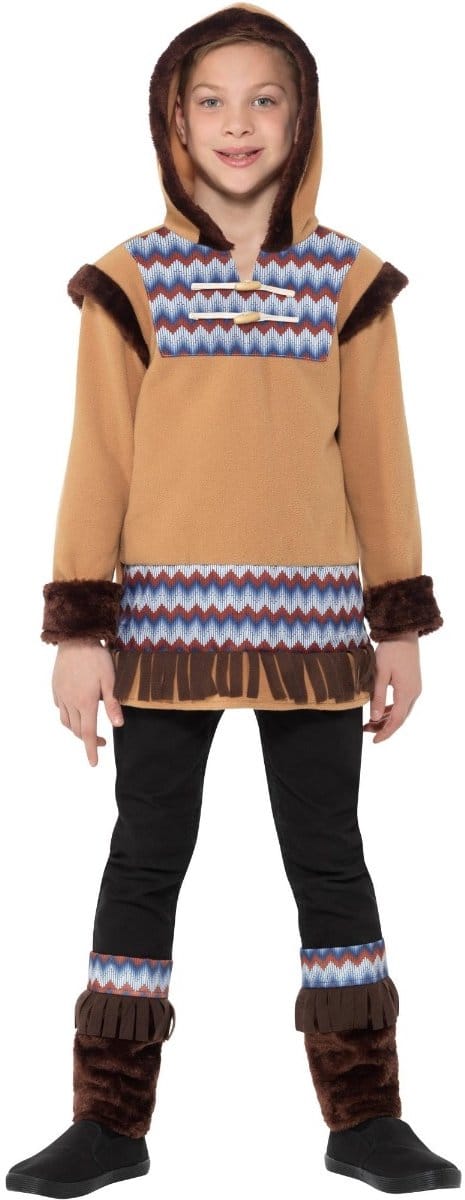 Smiffys - Arctic Boy Kinder Kostuum - Kids tm 12 jaar - Bruin