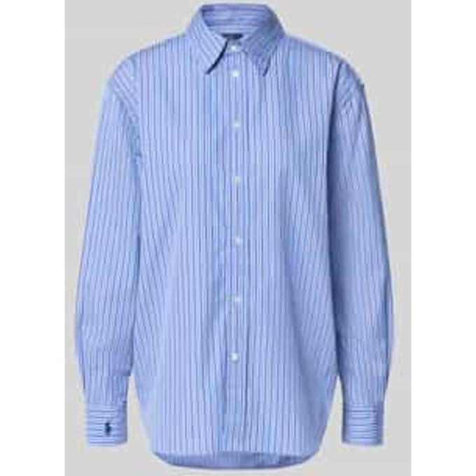 Regular fit overhemdblouse met logostitching