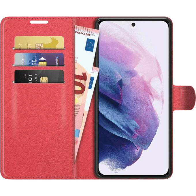 Just in Case Galaxy S22 Plus TPU Portemonnee Hoesje Red