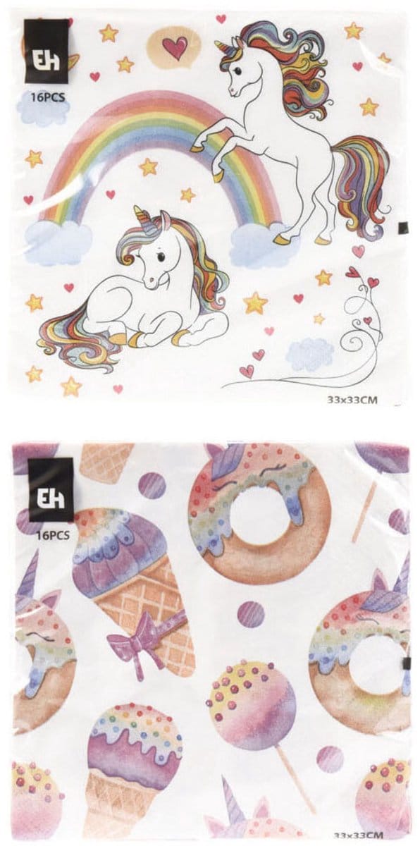 Servetten Fantasie 33x33cm, 16st.