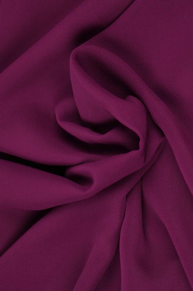 Chiffon stof - Cassis - 15 meter