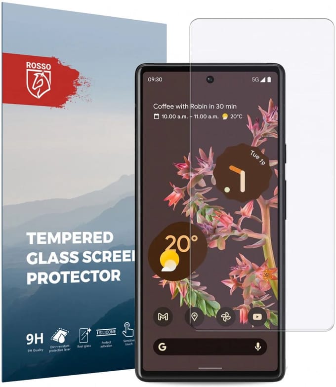 Rosso Screen Protector Geschikt voor Google Pixel 6 | 9H Tempered Glass | Glasplaatje | Beschermlaag | Beschermglas | 9H Hardheid