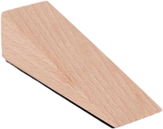Houten deurstopper - Deurwig set - Deuren openhouden - Antislip basis - Set van 2 - Natuurlijk hout