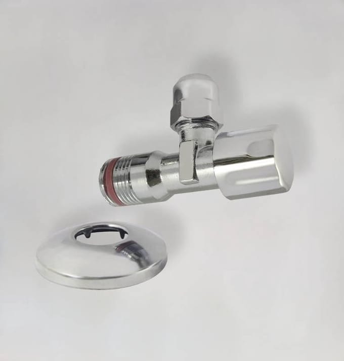 Kirchhoff Hoekafsluiter, 1/2 ET x 3/8 ET x 10 mm, met drukrozet, zelfdichtend