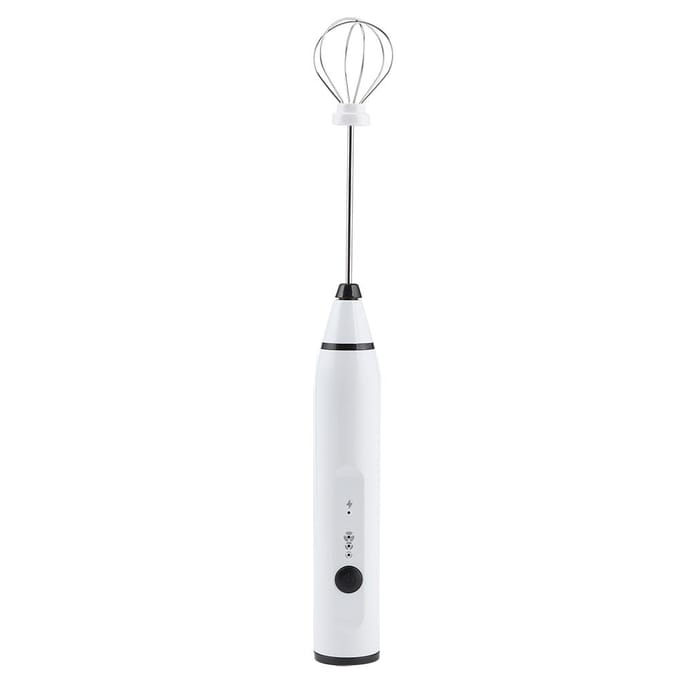 Oplaadbare Melkopschuimer Elektrische Koffiemixer Handheld Eierklopper Huishoudelijke Keukengereedschappen Wit wit