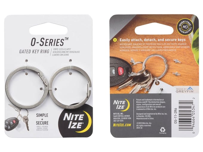 Nite Ize O-Series Sleutelring 2-Pack Zilver