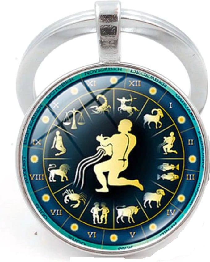 Waterman sterrenbeeld sleutelhanger -horoscoop-sterrenbeeld-astrologie-gift-geschenk
