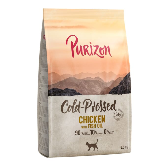 2,5kg Coldpressed Kip met Visolie Purizon Kattenvoer