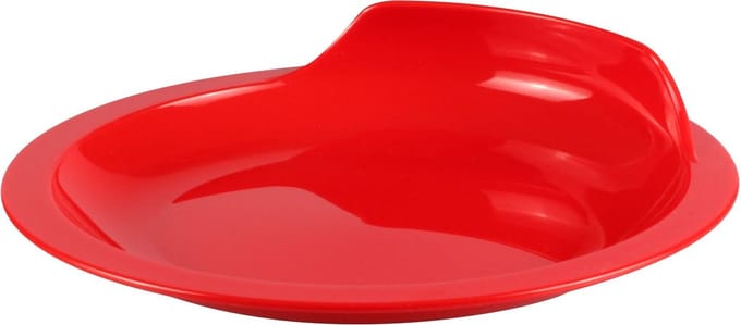 Assistentiebord met ingebouwde bordrand : 24 cm - rood