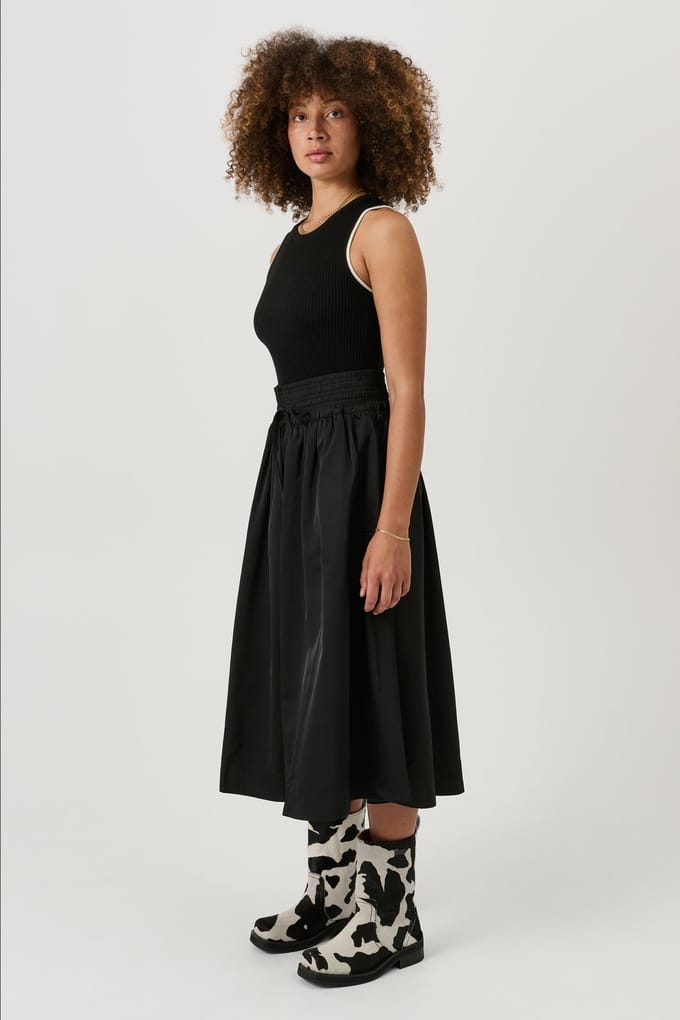 Soulland Meir Skirt Black Größe: XS/S | Midiröcke Outlet | Unisex | Schwarz