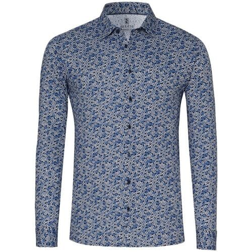 Desoto Overhemd Allover Fantasy Circles Pattern Donker Blauw / male