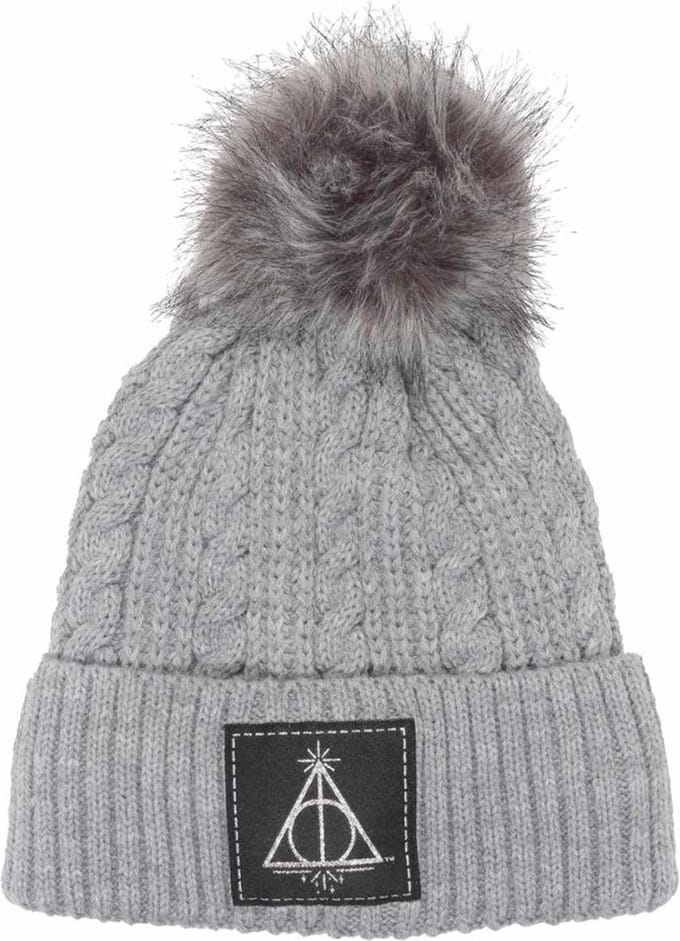 Harry Potter - Deathly Hallows Pom pom beanie - Grijs