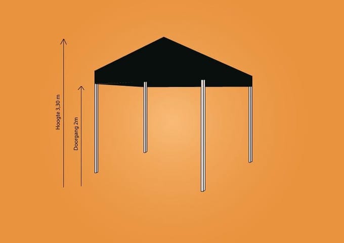Ambisphere - Plooitent 3x3 - Vouwtent 3x3 - Easy Up 3x3 - ALU - Kleur: ZWART