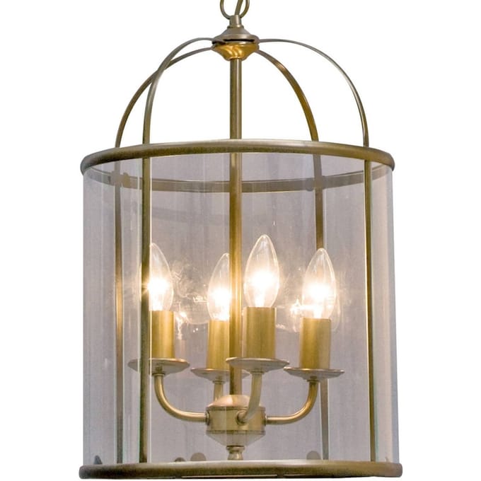 Hanglamp Pimpernel 5972BR Brons Ø25 cm, hoogte instelbaar, 4 x E14 fitting, glas en metaal, Steinhauer