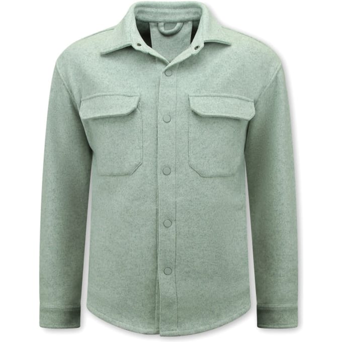 Jassen Heren - Heren Jack - Shackets voor Heren met Zakken - 501NW - Licht Groen