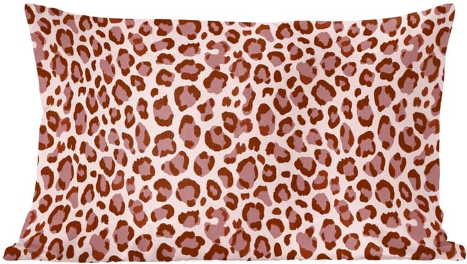 Sierkussens - Kussentjes Woonkamer - 50x30 cm - Luipaard - Patroon - Roze