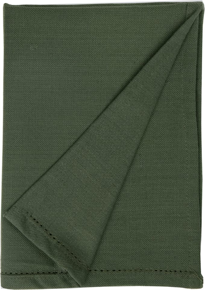 Linen & More - Theedoek 'Indi' (50cm x 70cm, Set van 3, Army Green)