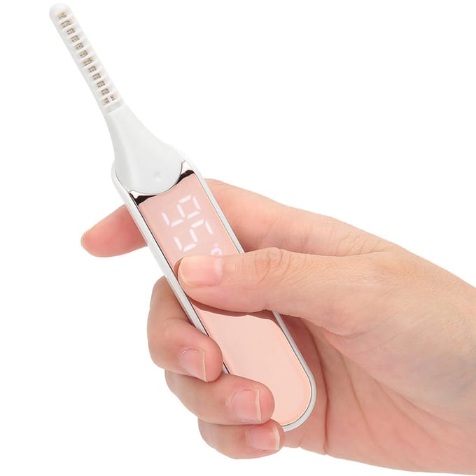 Elektrische Verwarmde Wimperkruller Langdurig Digitaal Display Elektrische Wimper Wimperkrullen white
