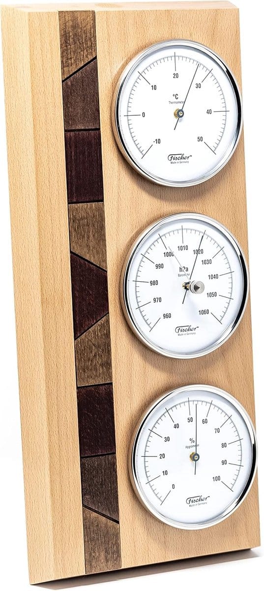 Luxe Weerstation Binnen en Buiten: Barometer, Hygrometer & Thermometer Set