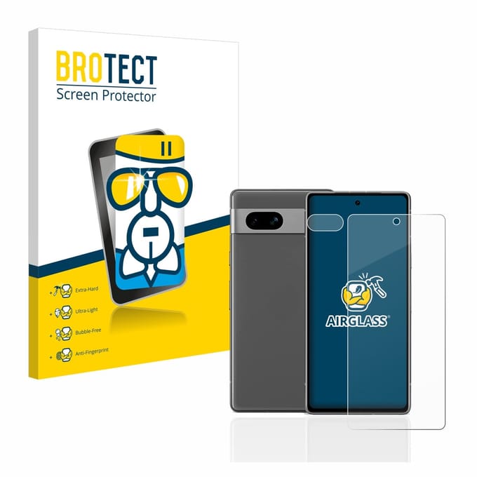 Screenprotector voor Google Pixel 7a (Voor+Camera) Beschermglas transparant