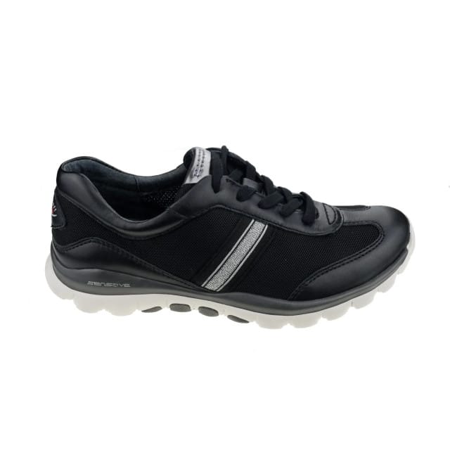 Gabor rollingsoft sensitive 56.966.67 - dames rollende wandelsneaker - Zwart - maat 38.5 (EU) 5.5 (UK)