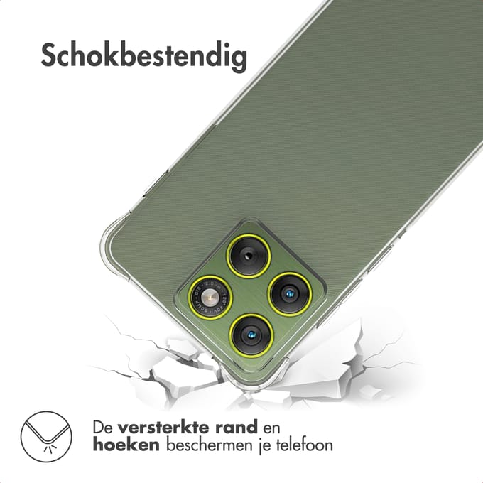 imoshion Hoesje - Geschikt voor Motorola Edge 70 - Shockproof Case - Transparant