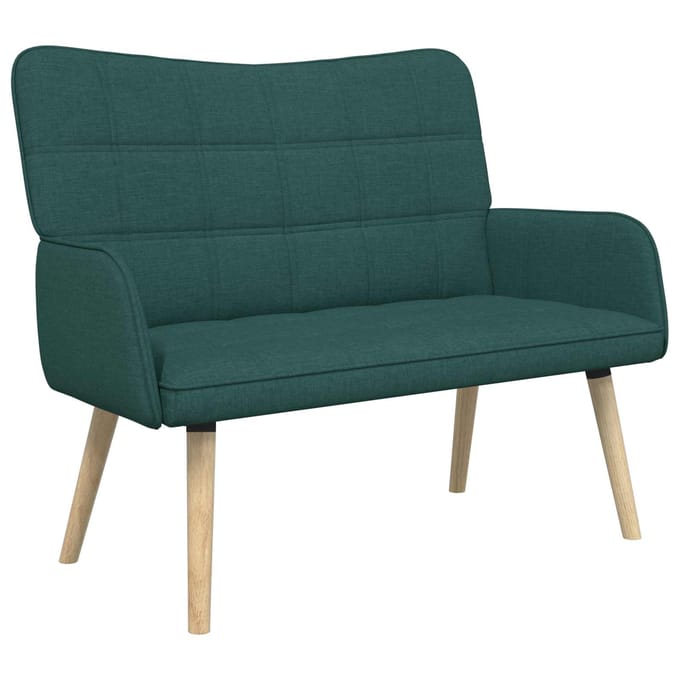 vidaXL - 2-Zits - Sofa - Donkergroen - 115 - x - 61 - x - 87 - cm - Stof