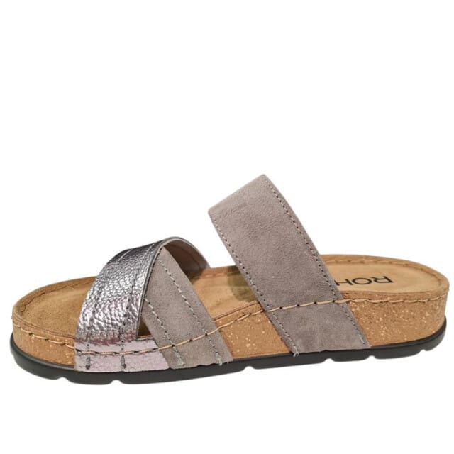 Rohde Grijze Leren Dames Sandalen - 36
