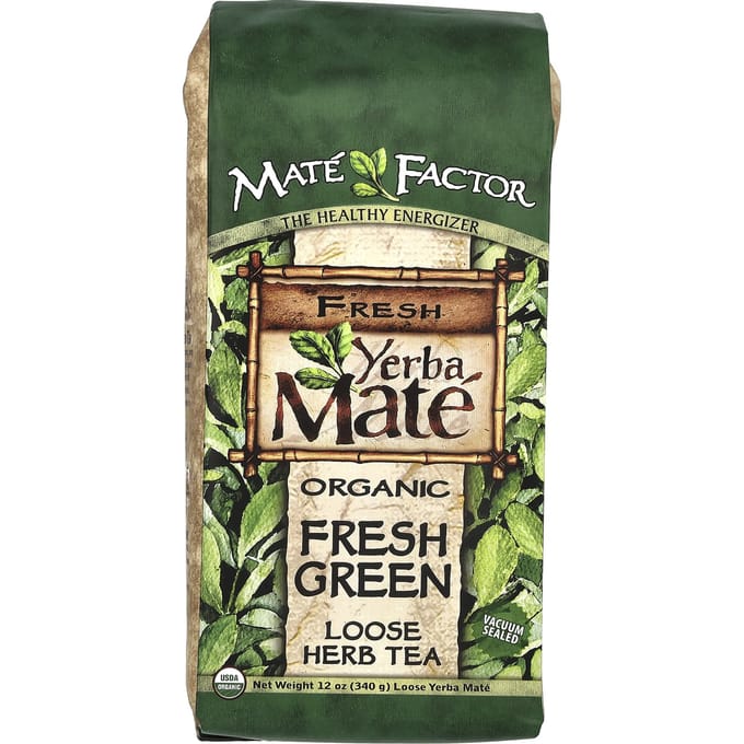 Biologische Yerba Mate, Losse Kruidenthee, Vers Groen, 340G(12oz) beige