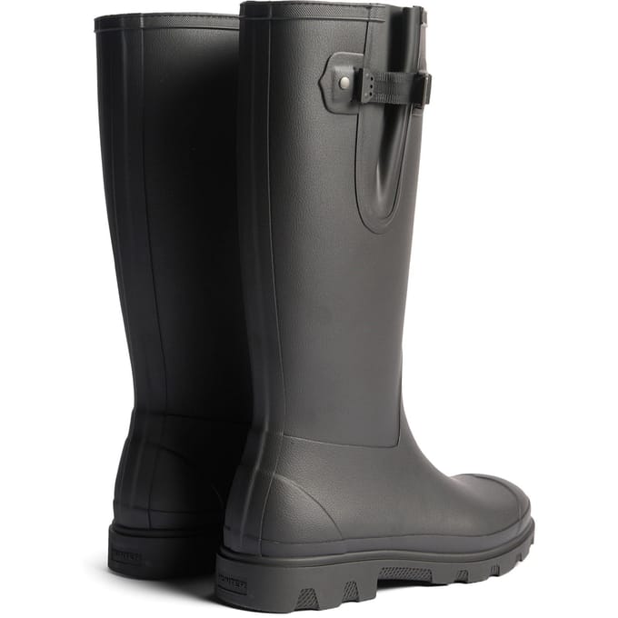 Hunter Field Downpour Verstelbare Sandaal Rubber Mannen Zwarte Wellington Boots