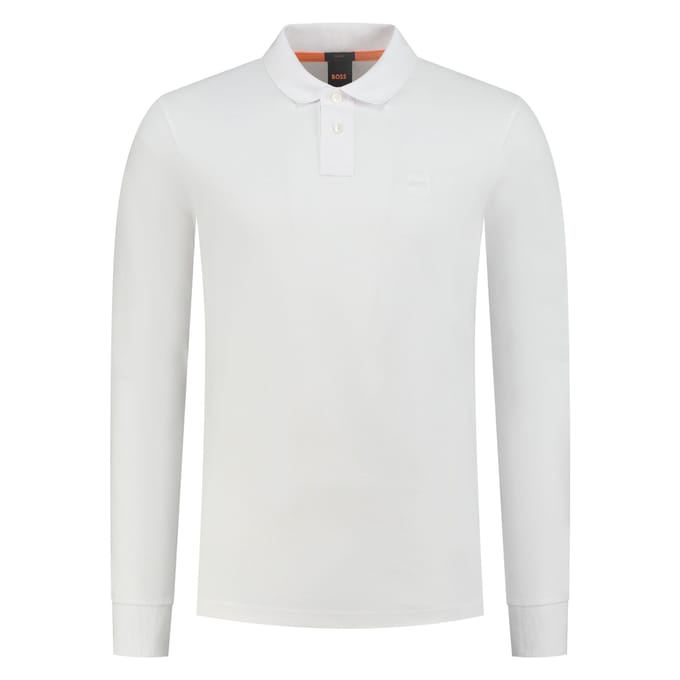 BOSS Orange Passerby Heren Langdurige Stretch-Katoen Polo Shirt met Logo Patch