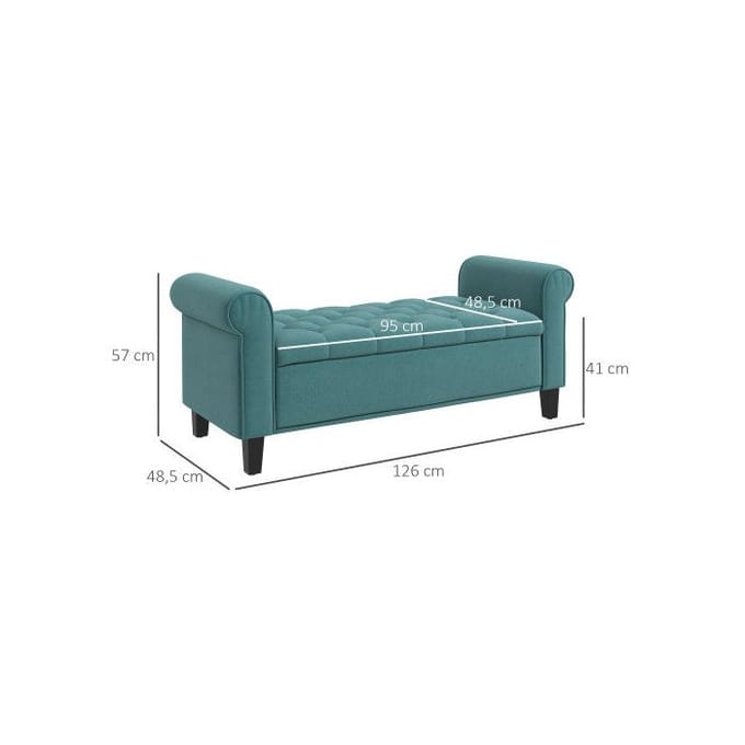 Bedkruk - MUVOE - Groen - Verborgen opbergruimte - Max. belasting. 120 kg - 126 x 48,5 x 47 cm groen