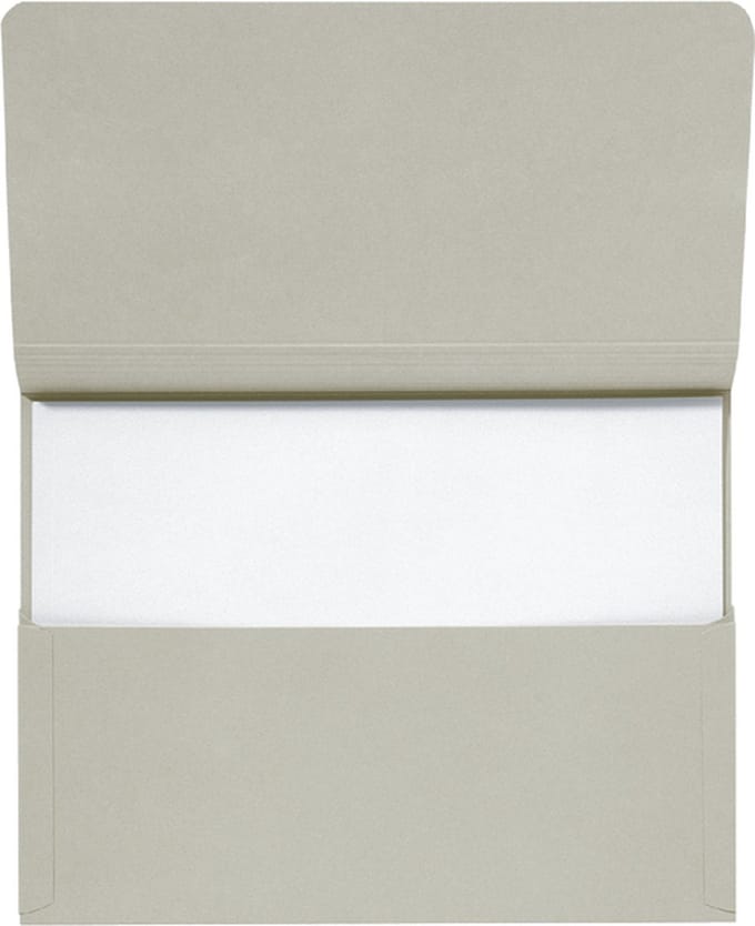 Pocketmap Secolor folio 100% gerecycled karton 250gr grijs | 10 stuks